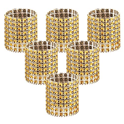 Accmor 50pcs Napkin Rings, Gold Napkin Rings Buckles for Table Decorations, Wedding, Dinner,Party, DIY Decoration