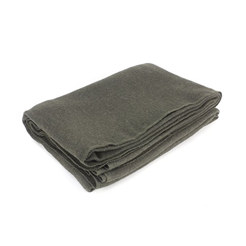 Book Cover EverOne Grey Wool Fire Retardant Blanket, 62â€ x 80â€