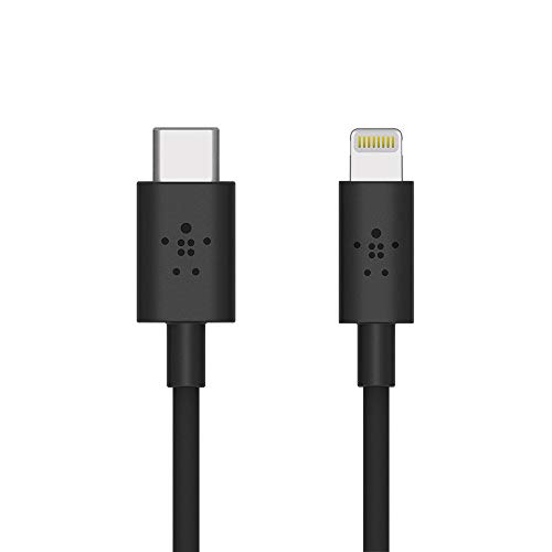 Belkin USB-C to Lightning Cable (4ft Fast Charging iPhone USB-C Cable for iPhone Xs, XS Max, XR, X, MacBook, iPad and More, Apple MFi-Certified), Black