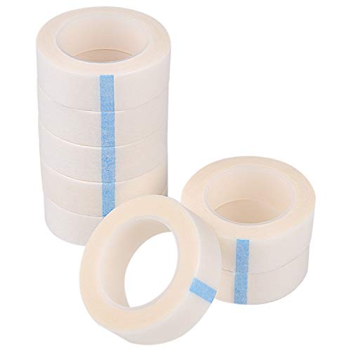 Book Cover TUPARKA 8 Rolls White Eyelash Tape ，Adhesive Fabric Eyelash Tapes ，Lash Tape for Eyelash Extension Supply, 9M Each Roll