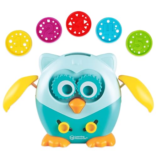 Learning Resources Hoot the Fine Motor Owl - 6 Pieces, Ages 18+ Months Toddler Learning Toys, Fine Motor and Sensory Toys for Toddlers, Educational Toys for Toddlers