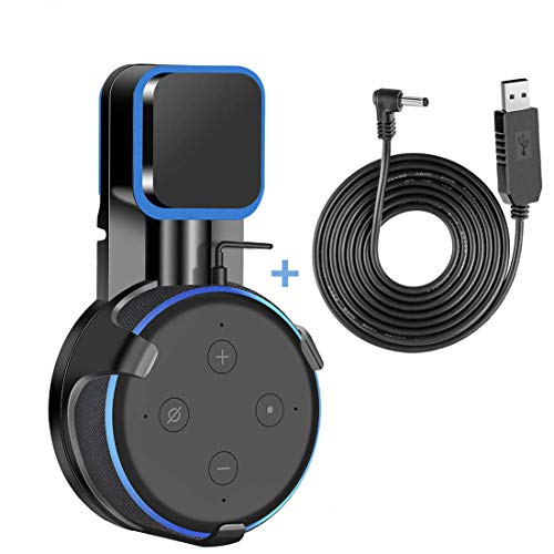 Homder Outlet Wall Mount Holder, Stand Compatible with Echo Dot 3rd Gen,Compact Holder with Cord Management for Your Smart Home Speaker,A Space-Saving Solution in Kitchen/Bathroom/Bedroom