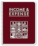 BookFactory Income & Expense Journal/Income and Expenses Tracking Ledger/LogBook 108 Pages - 8.5" x 11" Wire-O (LOG-108-7CW-PP-(IncomeExpense)-BX)