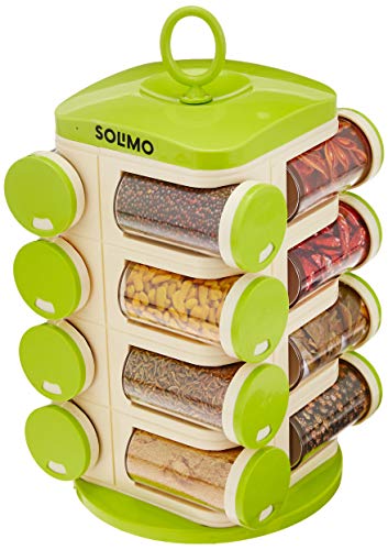 Amazon Brand - Solimo Revolving Spice Rack set (16 pieces)