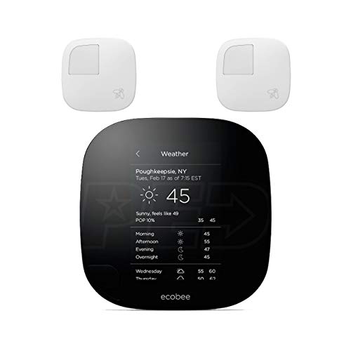 ecobee 3 Lite Smart Thermostat 2nd Gen with 2 Room Sensors
