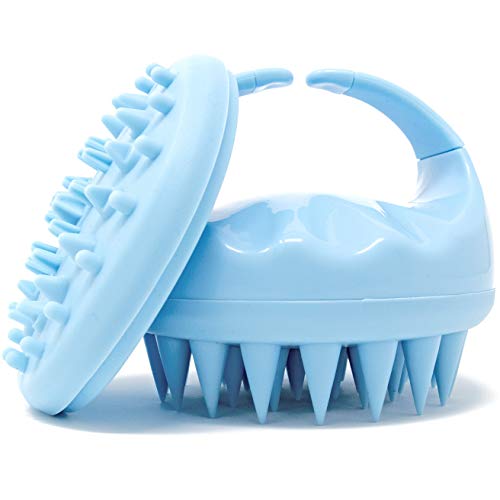Hair Scalp Massager and Shampoo Brush for Shower Dandruff Removal - Wet and Dry - Encourages Growth - Includes 2 Massage Removal HeadsaÌ‚â‚¬Â¦