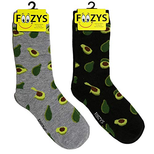 Foozys Women’s Crew Socks | Cute Fun Food & Drink Novelty Socks | 2 Pairs