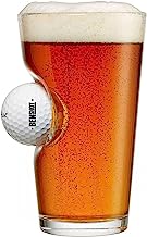 BenShot Pint Glass with Real Golf Ball Made in the USA