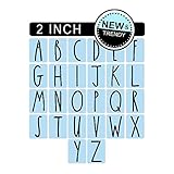 Farmhouse Alphabet Letter Stencil Kit, 2 Inch - Paint Your Own Signs - Reusable