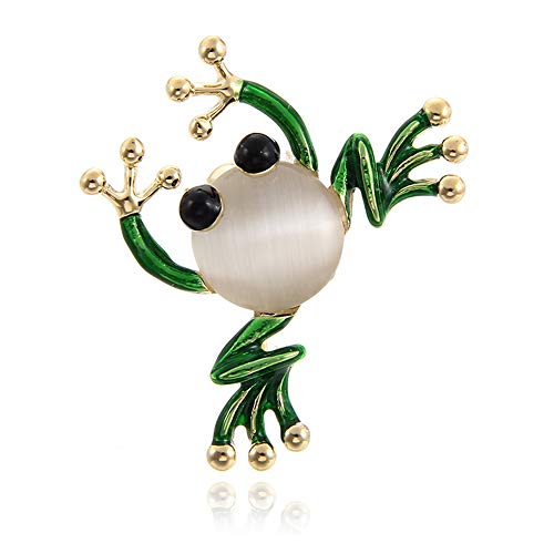 Durable Cute Frog Insect Brooch Colorful Wedding Brooch Fashion Jewelry Gift Beige