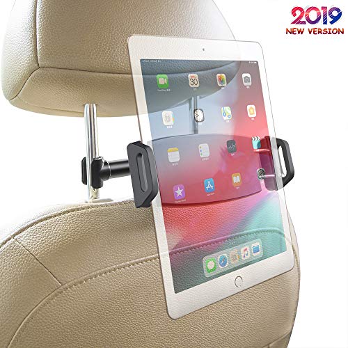 Car Headrest Mount, JAHMAI 360°Multi-Angle Rotation Car Backseat Seat Holder Sedan Headrest Stand Compatible with iPhone/iPad/Galaxy Tab/Kindle Fire/Phone 4.7”-13.5" in Tablet(2019 Upgrade)