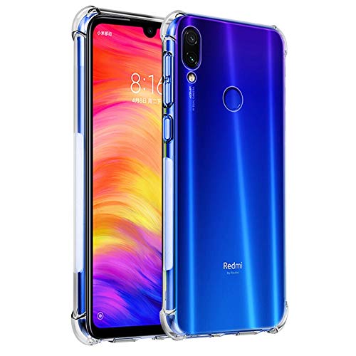 Tarkan Shock Proof Protective Soft Back Case Cover for Redmi Note 7 & Note 7s & Note 7 Pro (Transparent) [Bumper Corners with Air Cushion Technology]