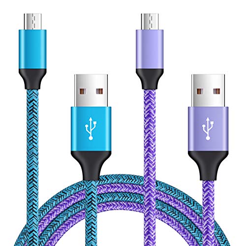 ANDHOT Micro USB Cable, 2Pack 6ft Fast Charging Android Charger Power Cords Compatible with Samsung Galaxy S7 S6 J7 Note 5, Tablet S2/A 9.7, Android, Moto G5, Kindle fire, HD, HDX, Kindle Paperwhite