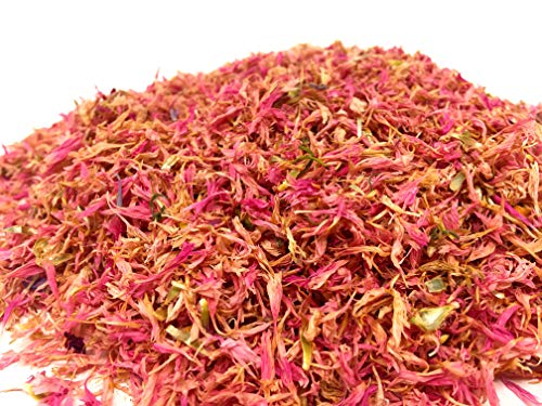 Flamingo Cornflower Petals, exceptionally beautiful pink Cornflower Petals, 0.35oz, dried organic culinary food gradw, a true pleasure for all Senses!