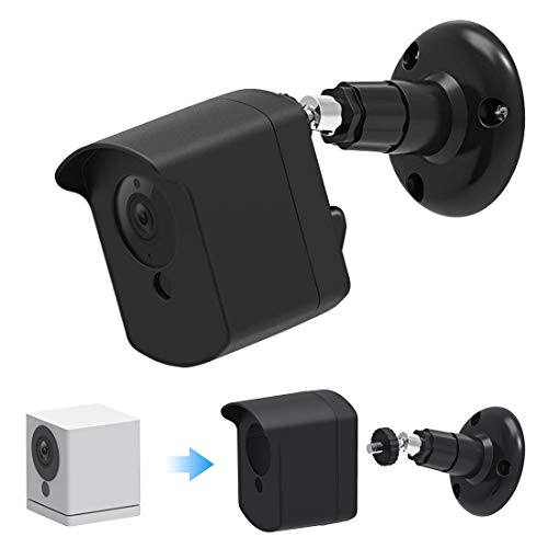Wyze Cam Wall Mount Bracket. Caremoo Upgraded Weather Proof Case with Adjustable Security Mount for Wyze Cam V2 V1 and Ismart Spot Camera Indoor Outdoor Use (Black)