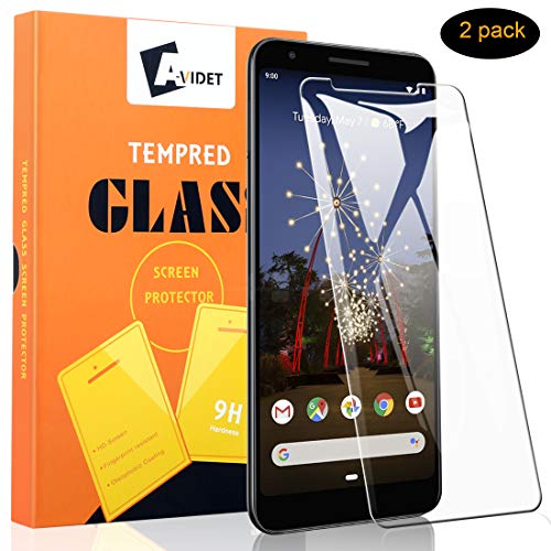 AVIDET Google Pixel 3a Screen Protector, Google Pixel 3a Tempered Glass [Anti-Scratch][Bubble Free] 9H Hardness 0.3mm Ultra Slim Compatible for Google Pixel 3a (2 Pack)