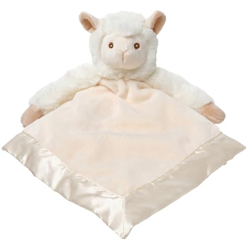 Bearington Baby Lil' Alma Snuggler, Llama Plush Stuffed Animal Security Blanket, Lovey 15"