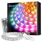 Govee 16.4ft LED Strip Lights, Color Changing Light Strips with Remote, RGB LED Lights for Room, Bedroom, Living Room, Kitchen, Home, Party, Ceiling