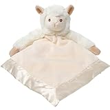 Bearington Baby Lil’ Alma Snuggler, 15 Inch White Llama Plush Stuffed Animal Security Blanket Lovey for Babies