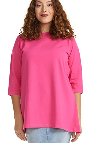ESTEEZ 3/4 Sleeve Comfy Oversized Loose Fit Cotton T-Shirts for Women