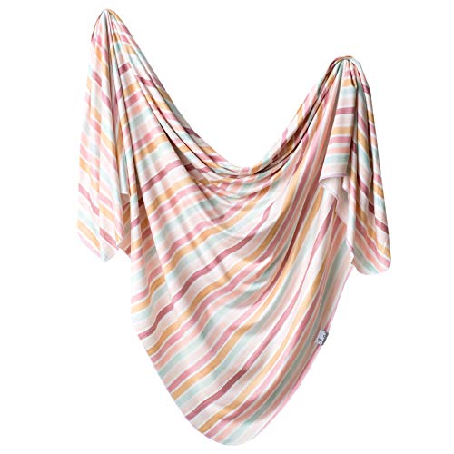 Large Premium Knit Baby Swaddle Receiving Blanket "Belle" by Copper Pearl