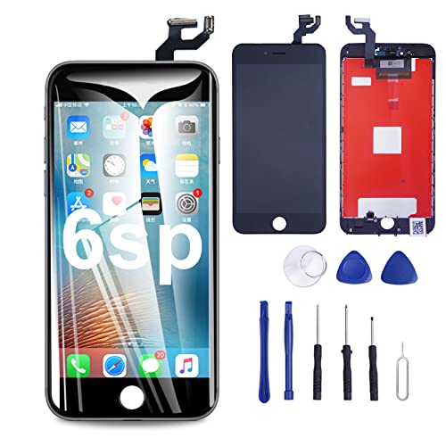VANYUST for iPhone 6s Plus Screen Replacement, LCD Display Touch Screen Digitizer Assembly with Tool Kits Compatible for iPhone 6s Plus 5.5 inch (iphone 6SP Black）