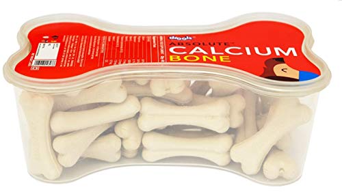 Drools Absolute Calcium Bone Jar, Dog Supplement - 20 Piece (300gm) for All Breed Sizes for Dogs Preservative-Free