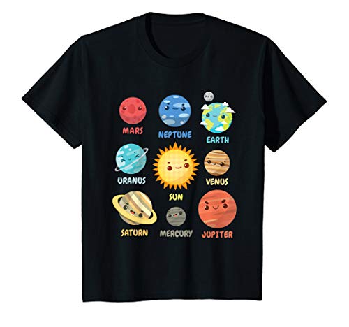 Kids Solar System Planets T-Shirt Gift For Space Geeks