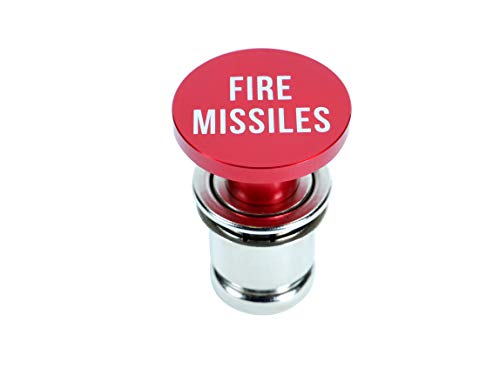 OMNI Factory Novelty Fire Missile Button Cigarette Lighter Cover Universal Design Fits Most Vehicles with Standard 12 Volt Power Source