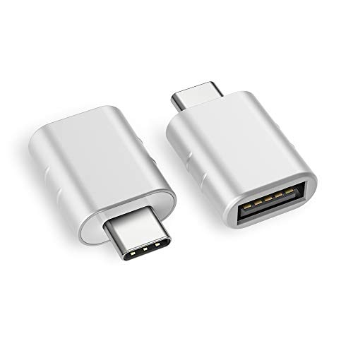 Book Cover Syntech USB C to USB Adapter (2 Pack), Thunderbolt 3 to USB 3.0 Adapter Compatible with MacBook Pro 2019 and Before, MacBook Air 2019/2018, Dell XPS and More Type C Devices, Silver