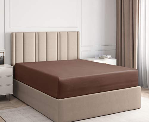 King Size Fitted Sheet - Single Fitted Sheet King - King Fitted Sheet Only - Fitted Sheet Deep Pocket - Fitted Sheet for King Mattress - Softer Than Egyptian Cotton - King - 1 Fitted Sheet Only King