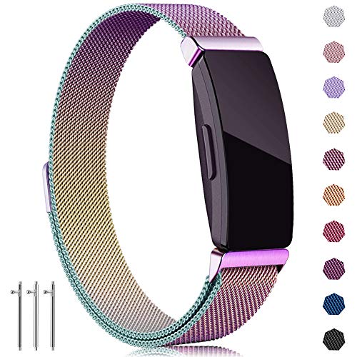 findway Compatible with Fitbit Inspire HR Bands/Inspire Band, Inspire Accessories Stainless Steel Bracelet Women Men Wristbands Strap Compatible for Fitbit Inspire & Inspire HR Fitness Tracker