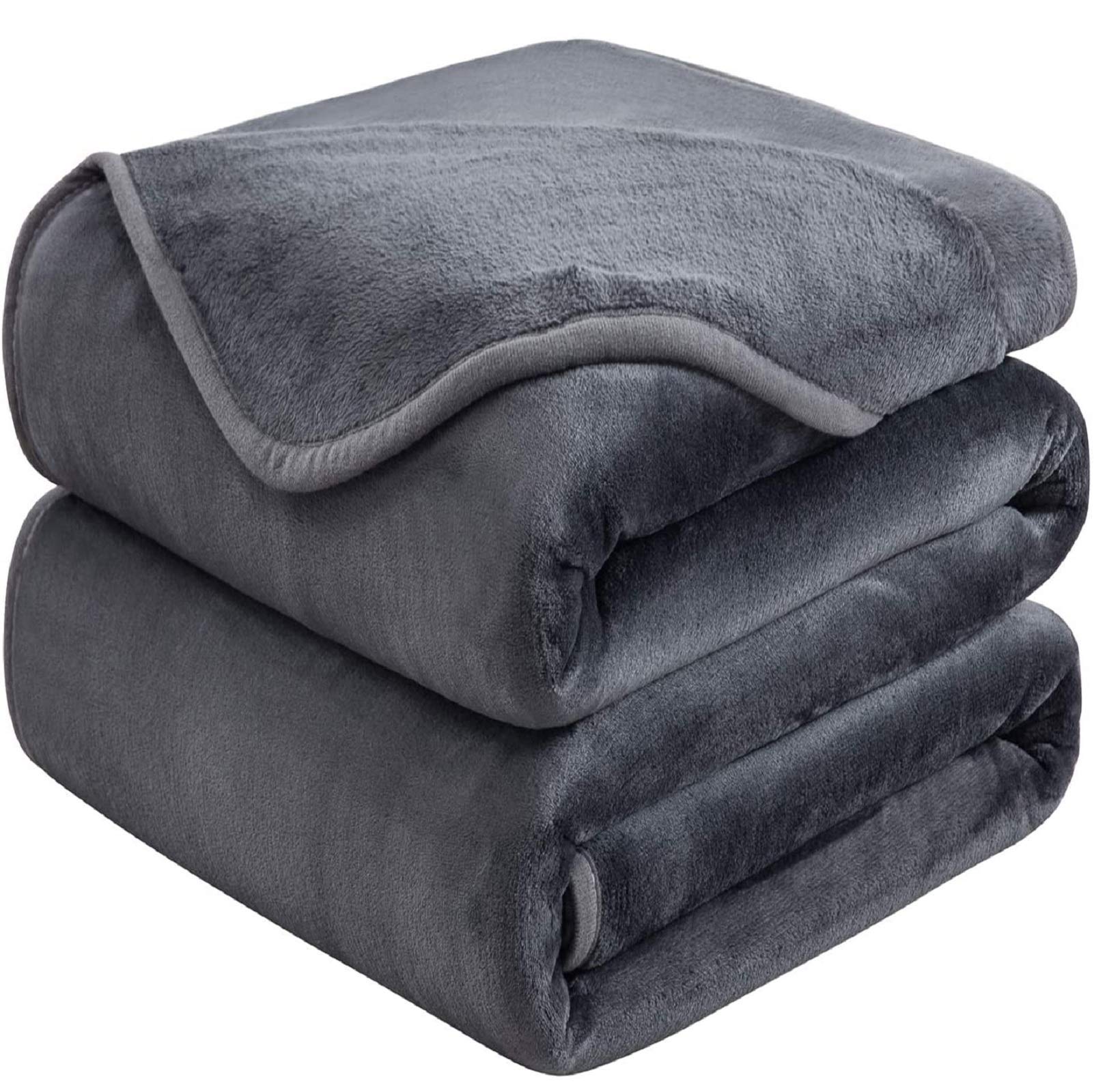 Book Cover Soft Queen Size Blanket for All Season Warm Fuzzy Microplush Lightweight Thermal Fleece Summer Autumn Fall Winter Spring Blankets for Queen Full Bed Couch Sofa,90x90 Inches,Dark Gray Queen (90-Inch-by-90-Inch) Dark Grey