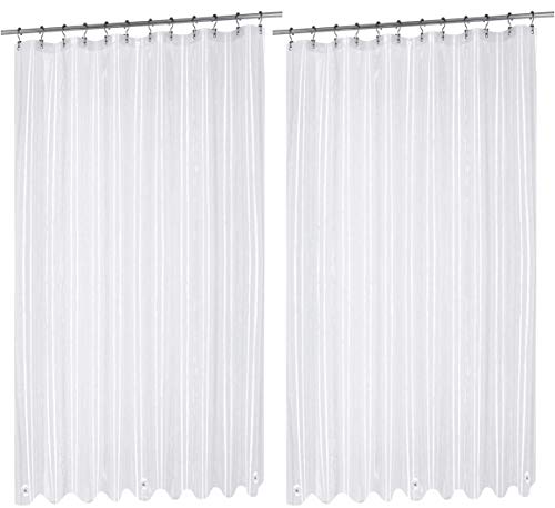 Utopia Bedding Premium Shower Curtain Heavy-Duty Waterproof Liner - 72 x 72 Inches (Clear, 2)