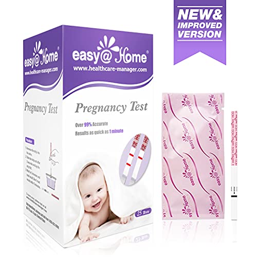 Pregnancy Test Strips for Early Detection, Fertility Test Kit, 25 HCG Tests, Powered by Premom Ovulation Predictor iOS and Android APP, New Version- EZW1-S-25