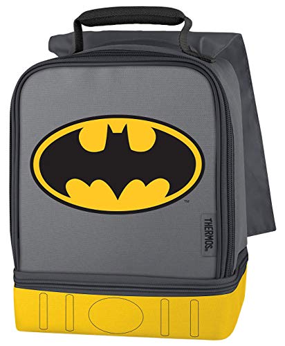 Book Cover Thermos Batman Dual Compartment Soft Lunch Kit w/ Attached Grey Cape