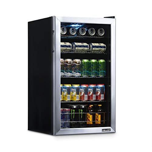 Book Cover NewAir Beverage Refrigerator And Cooler, Free Standing Glass Door Refrigerator Holds Up To 126 Cans, Cools Down To 37 Degrees Perfect Beverage Organizer For Beer, Wine, Soda, Pop, And Cooler Drinks