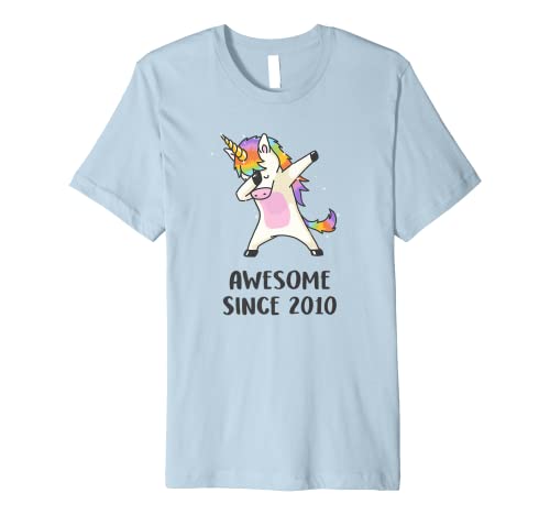 Dabbing Unicorn Shirt Awesome Since 2010 9th Birthday TShirt