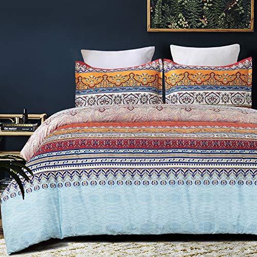 Vaulia Lightweight Soft Microfiber Duvet Cover Set, Bohemia Exotic Patterns, Reversible Color Design - King Size