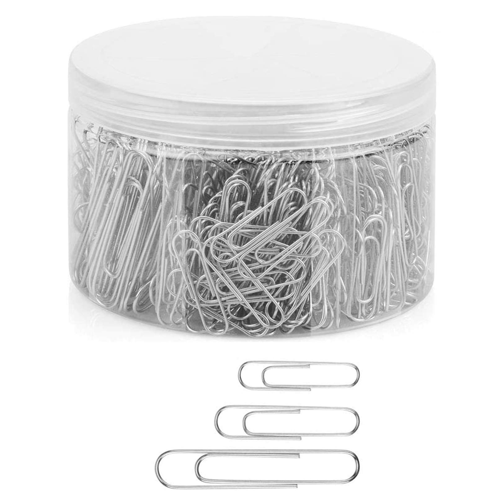 700 Pcs Paper Clips, Assorted Sizes Jumbo Medium Small Silver Paperclips (50mm/33mm/28mm), for Office, Home, School (Silver)
