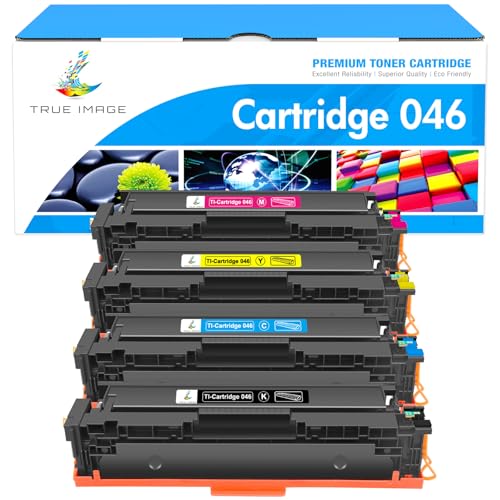 TRUE IMAGE Compatible 046 Toner Cartridge Replacement for Canon 046 MF733Cdw CRG-046 Color ImageCLASS MF733Cdw MF731Cdw MF735Cdw LBP654Cdw MF733 Printer Ink (Black Cyan Yellow Magenta, 4-Pack)