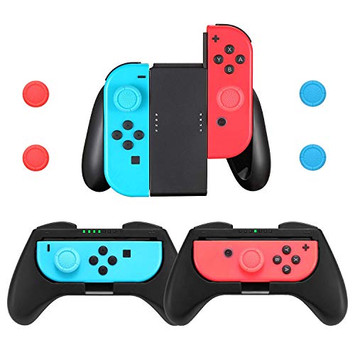 Comfort Grips Compatible with Nintendo Switch Joy-Con Controller (3-Pack), Game Controller Handle Case Kit for Nintendo Switch