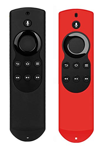 2Pack Remote Case Cover Fit for Fire TV Stick (1st Gen) - Black and Red