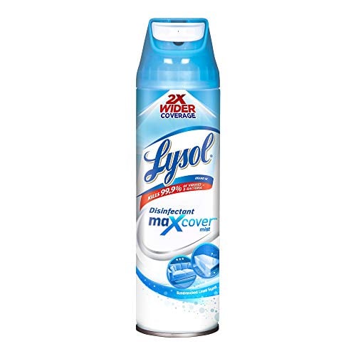 Book Cover Lysol Max Cover Disinfectant Mist - Sundrenched Linen 15 oz