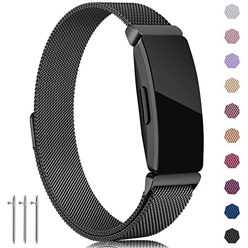 findway Compatible with Fitbit Inspire HR Bands/Inspire Band, Inspire Accessories Stainless Steel Bracelet Women Men Wristbands Strap Compatible for Fitbit Inspire & Inspire HR Fitness Tracker