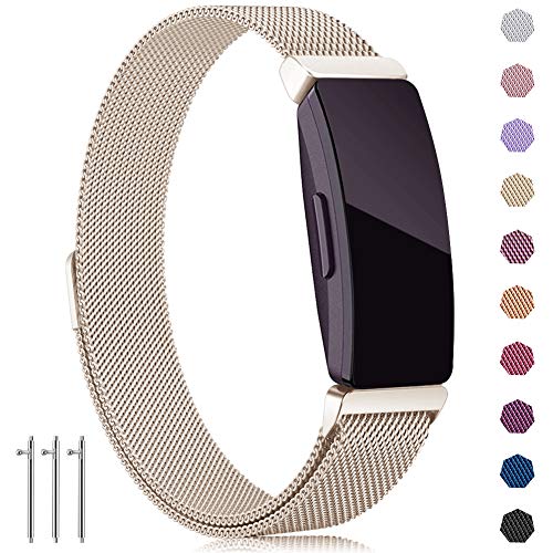 findway Compatible with Fitbit Inspire HR Bands/Inspire Band, Inspire Accessories Stainless Steel Bracelet Women Men Wristbands Strap Compatible for Fitbit Inspire & Inspire HR Fitness Tracker