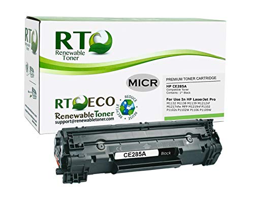 Renewable Toner Compatible MICR Toner Cartridge Replacement for HP 85A CE285A Laserjet Pro M1212, M1217, P1102