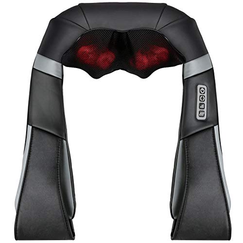 Massagers for Neck and Back with Heat - Electric Shiatsu Massager, Deep Kneading Massage Pillow, Relieve Muscle Pain for Shoulders, Foot, Legs, Body - Office, Home & Car