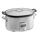 All-Clad Stainless Steel Electric Slow Cooker 7-Quart, Programmable LCD Timer, Aluminum Insert, Slow Cookers, Small Kitchen Appliances, Silver
