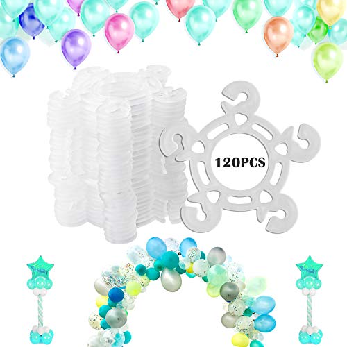 Tinabless Balloon Clips(120 pcs), Balloon Connectors for Decor Balloon Arch, Balloon Column Stand and Balloon Flowers